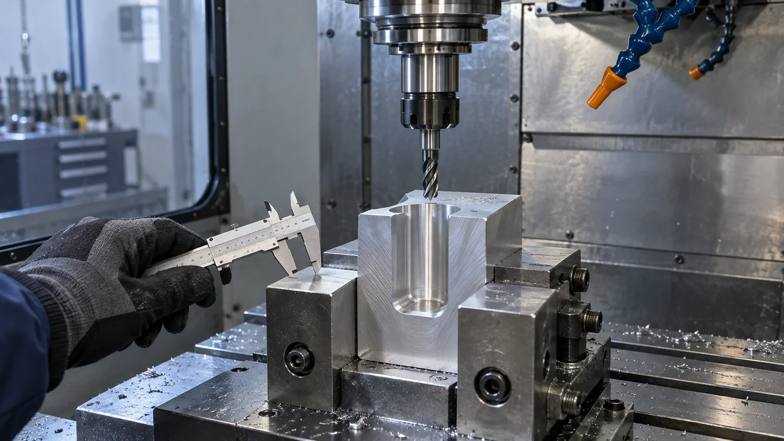 CNC tool access and workholding review for a pocketed aluminium component