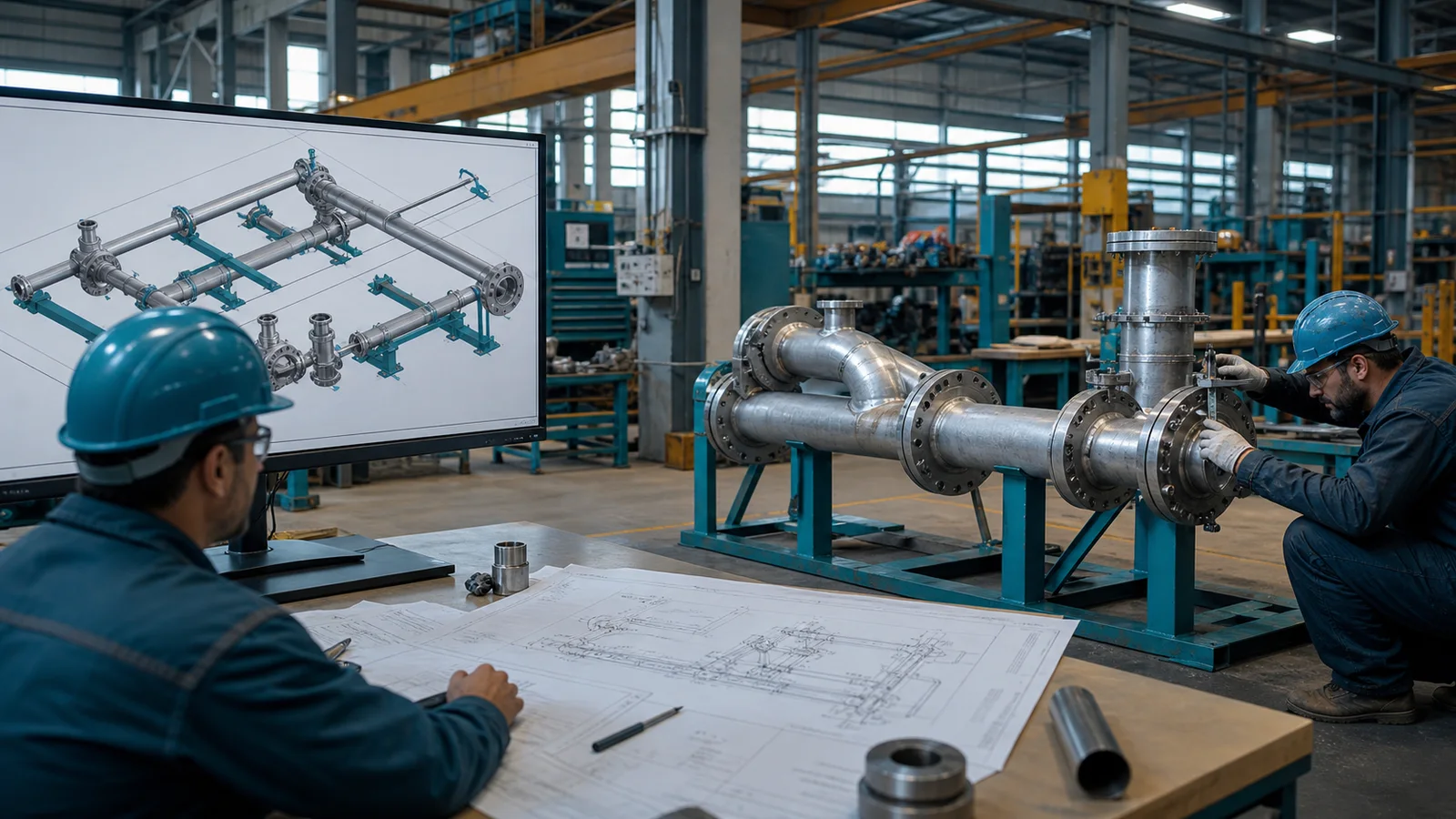 From Virtual Model to the Field: Piping Spool Layouts