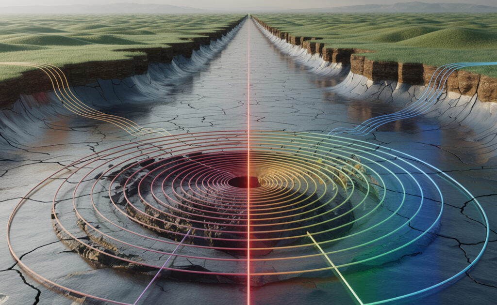 Which type of seismic wave is highlighted in the image​